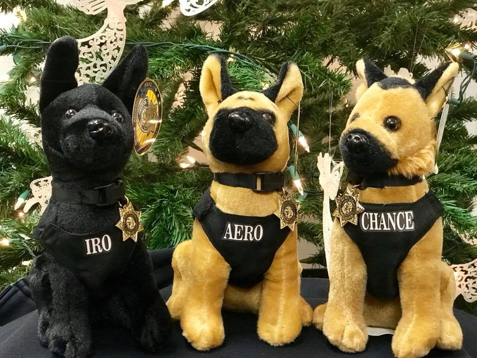german shepherd police dog stuffed animal